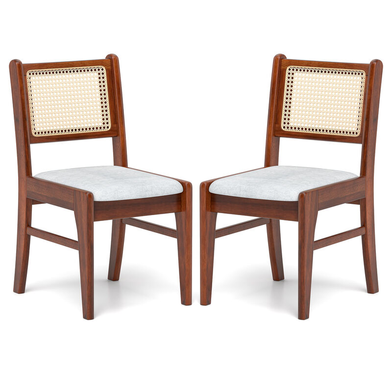 Kitchen Chairs with Cane Back and Padded Seat for Comfortable and Stylish Dining