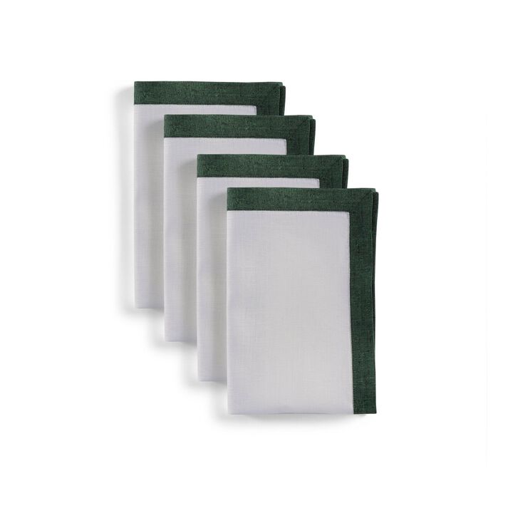 Solino Home 100% Pure Linen Cloth Napkins 20 x 20 Inch Set of 4 | Classic Dinner Napkins