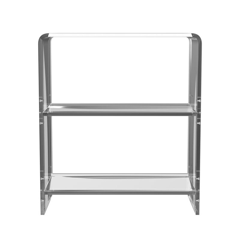 Butler Specialty Company Crystal Clear 2 Shelf Acrylic Bookcase, Clear