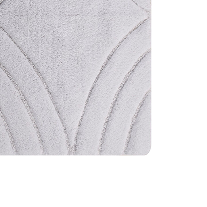 Knightsbridge Diamond 220 GSF Non Skid Back Bath Rug 24 x 40 - White