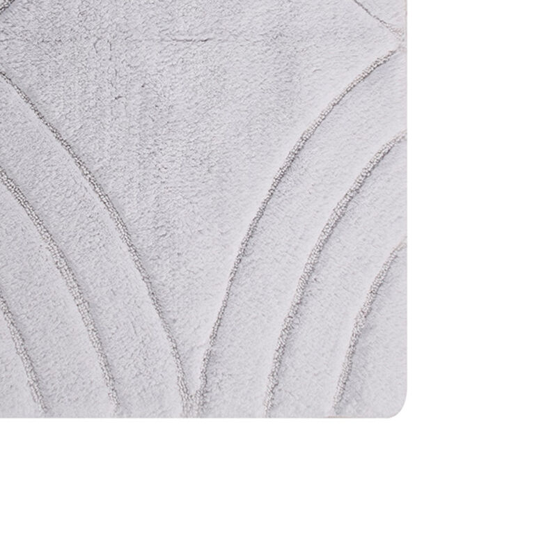 Knightsbridge Diamond 220 GSF Non Skid Back Bath Rug 24 x 40 - White