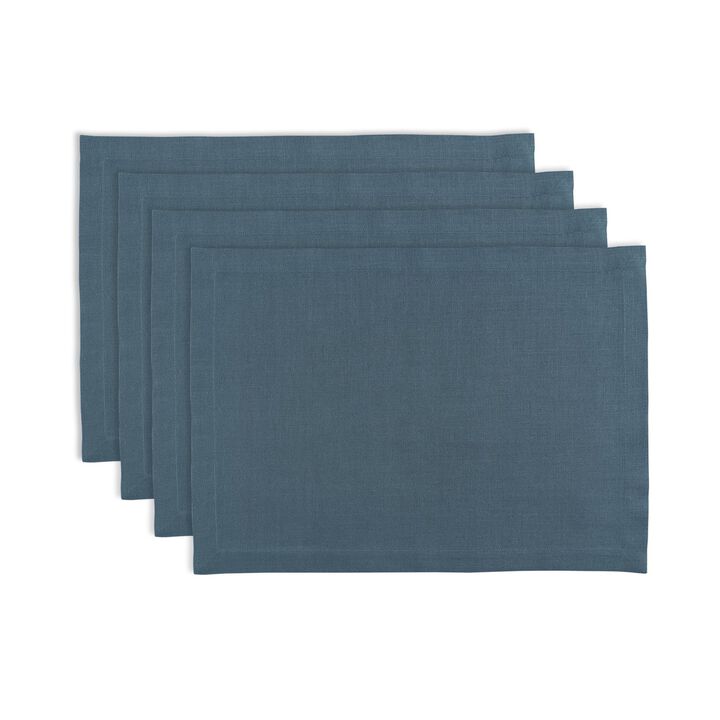 Solino Home 100% Pure Linen Placemats 14 x 19 Inch Set of 4 | Fete