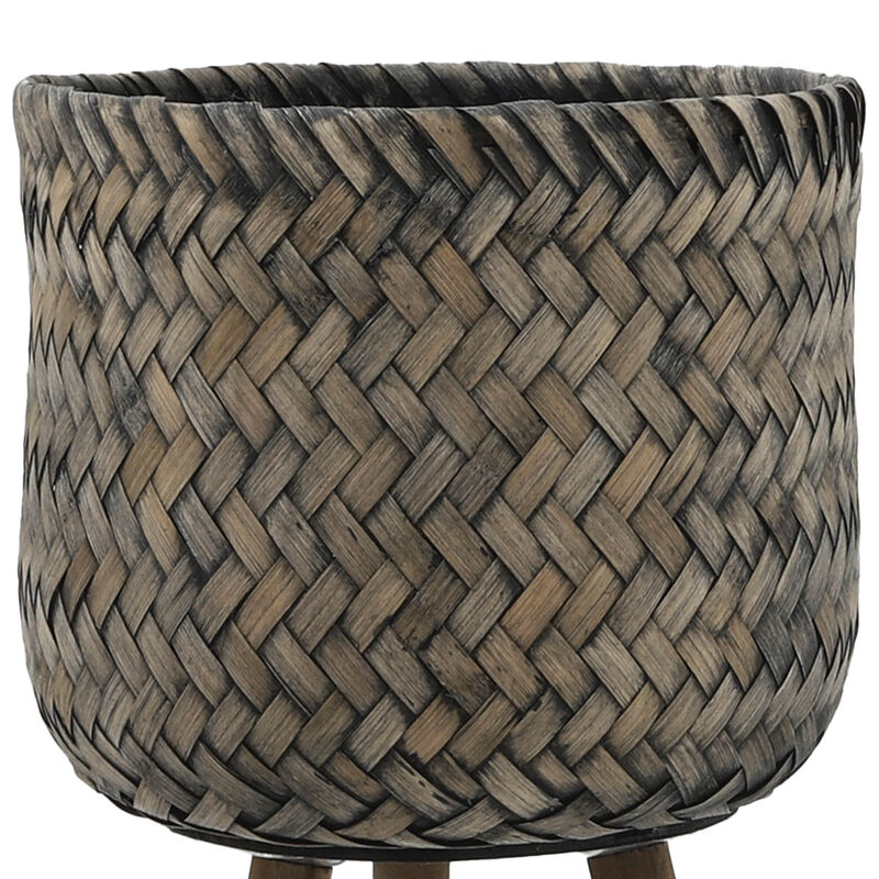 Bamboo Planters on Stands Set
