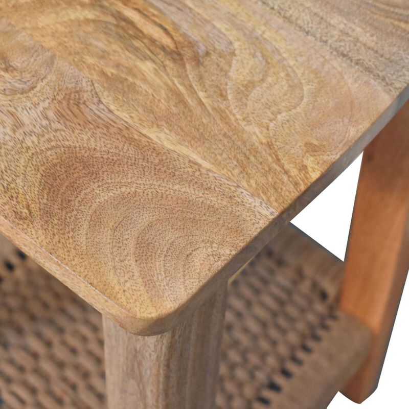 Artisan Furniture Solid Wood Rope End Table