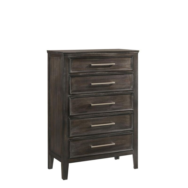 New Classic Furniture Furniture Andover Transitional Solid Wood Chest in Gray