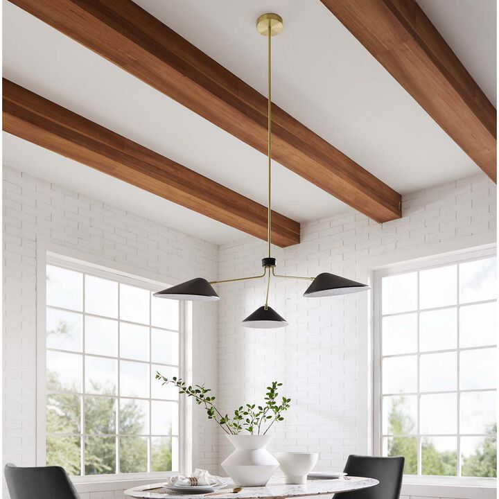 Journey 3-Light 14" Arm Pendant-Benzara