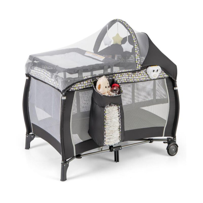 Hivvago Portable Baby Nursery Center 4-in-1 Portable Travel Crib