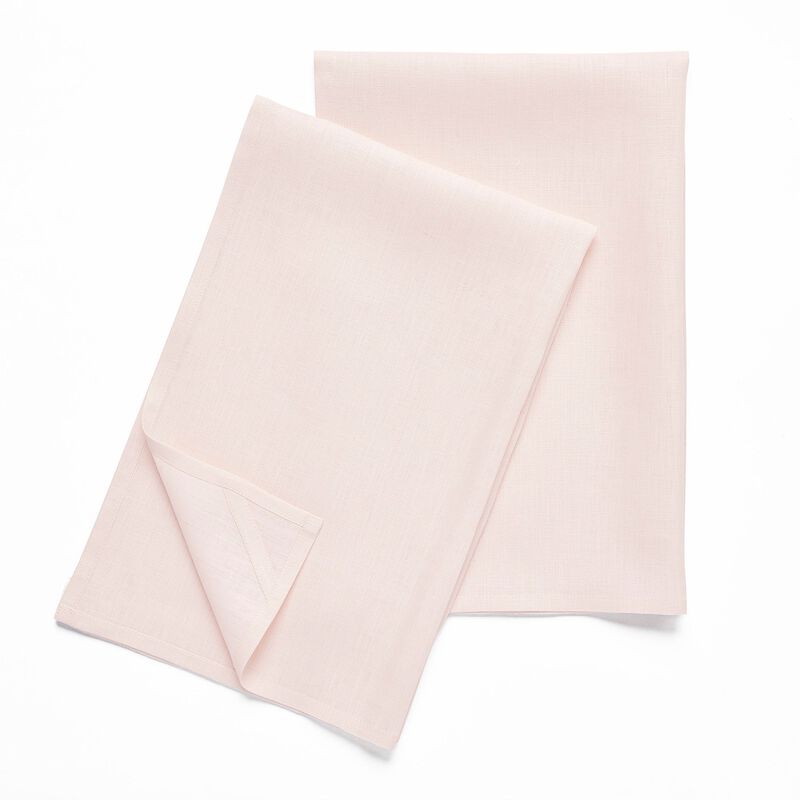 Solino Home 100% Pure Linen Kitchen Towels Set of 2 - 17 x 26 Inch | Fete