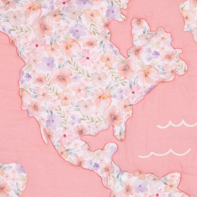 Lambs & Ivy Girls Rule the World Pink Floral 4-Piece Baby Crib Bedding Set