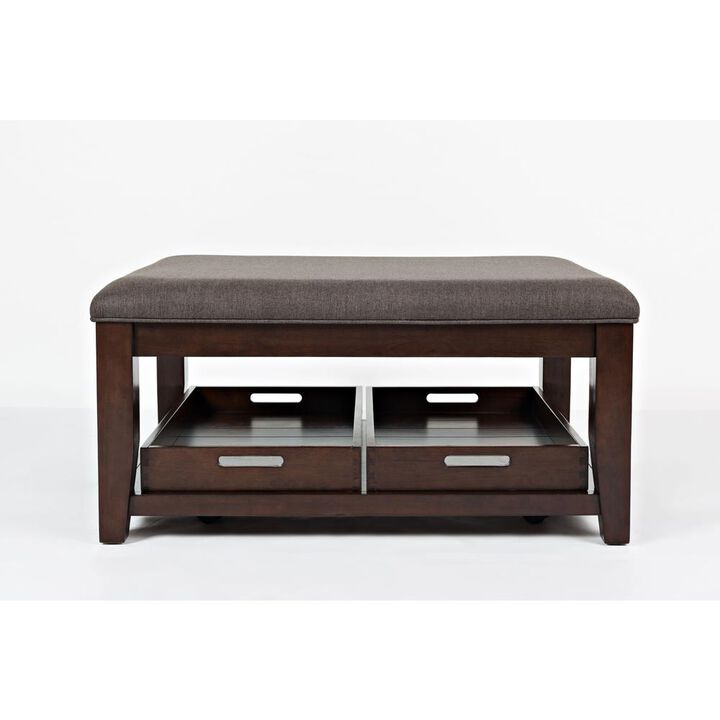 Jofran Contemporary Brown 38 Ottoman Coffee Table