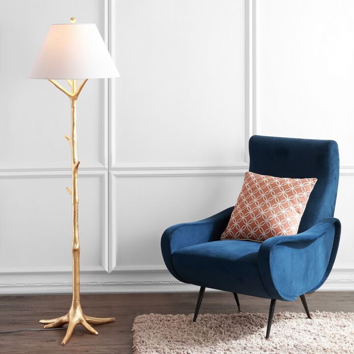 Arbor Faux Bois Resin LED Floor Lamp