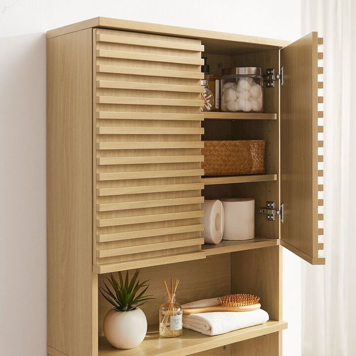 Modway Render Over the Toilet Bathroom Storage Cabinet