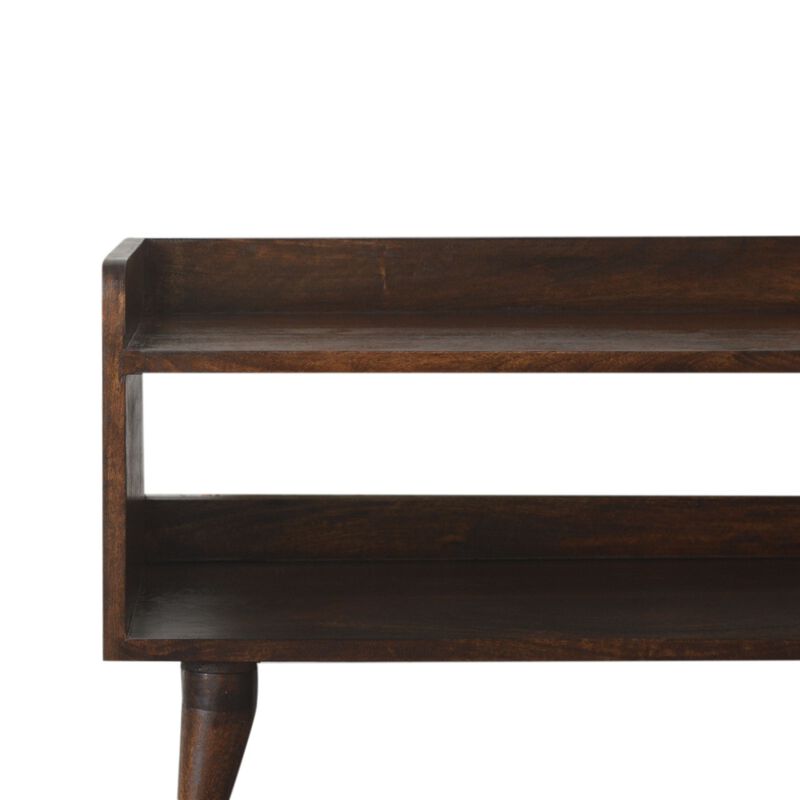 Walnut Nordic Solid Wood  Storage Bench