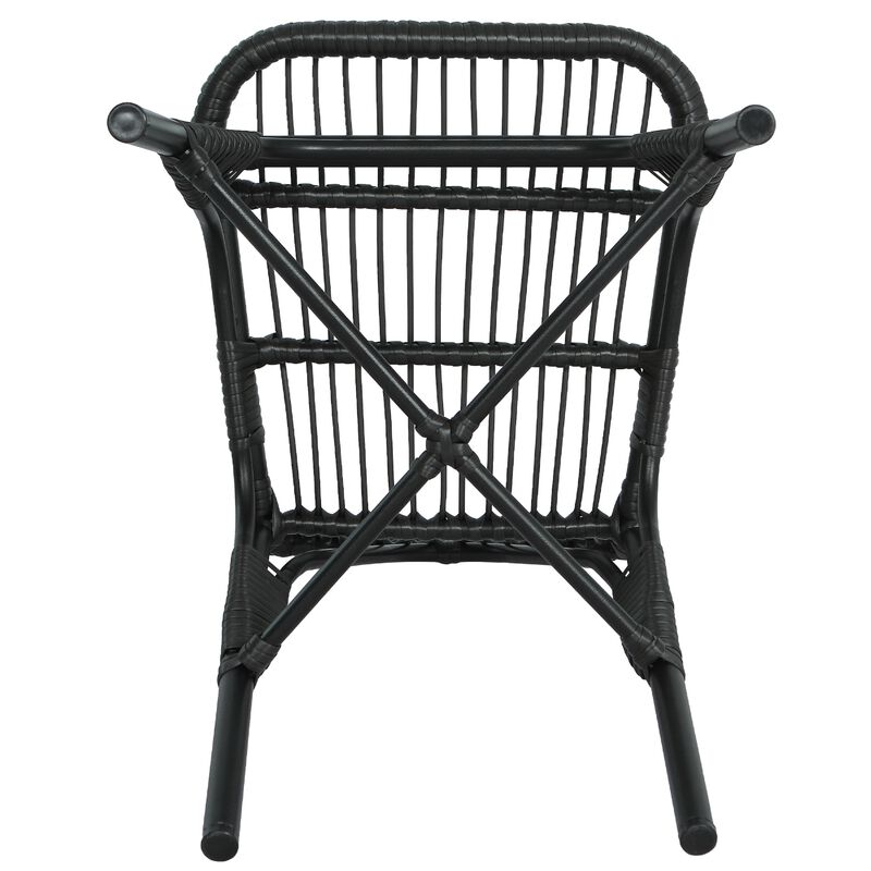 Merax Outdoor PE Wicker Patio Dining Chairs Set of 2