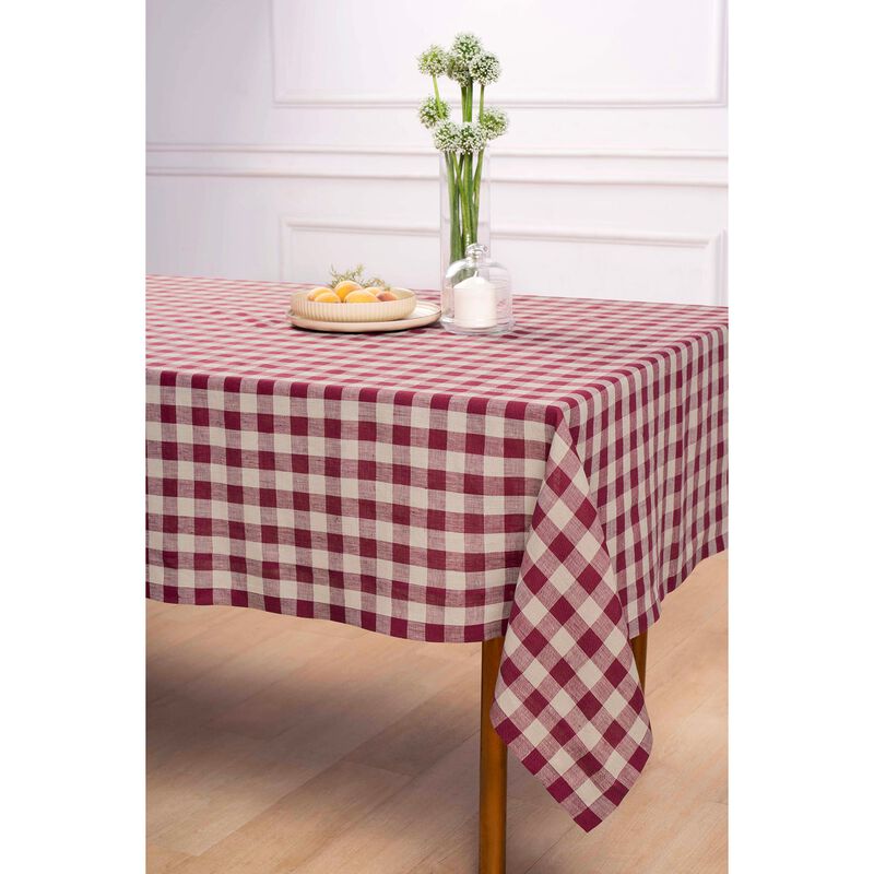 Solino Home 100% Pure Linen Tablecloth | Morgan Check