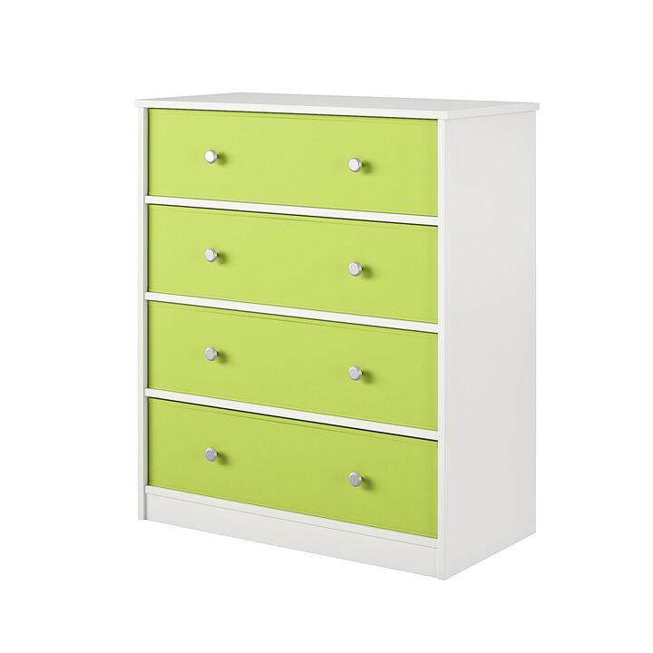 Mya Park Tall Dresser with 4 Fabric Bins