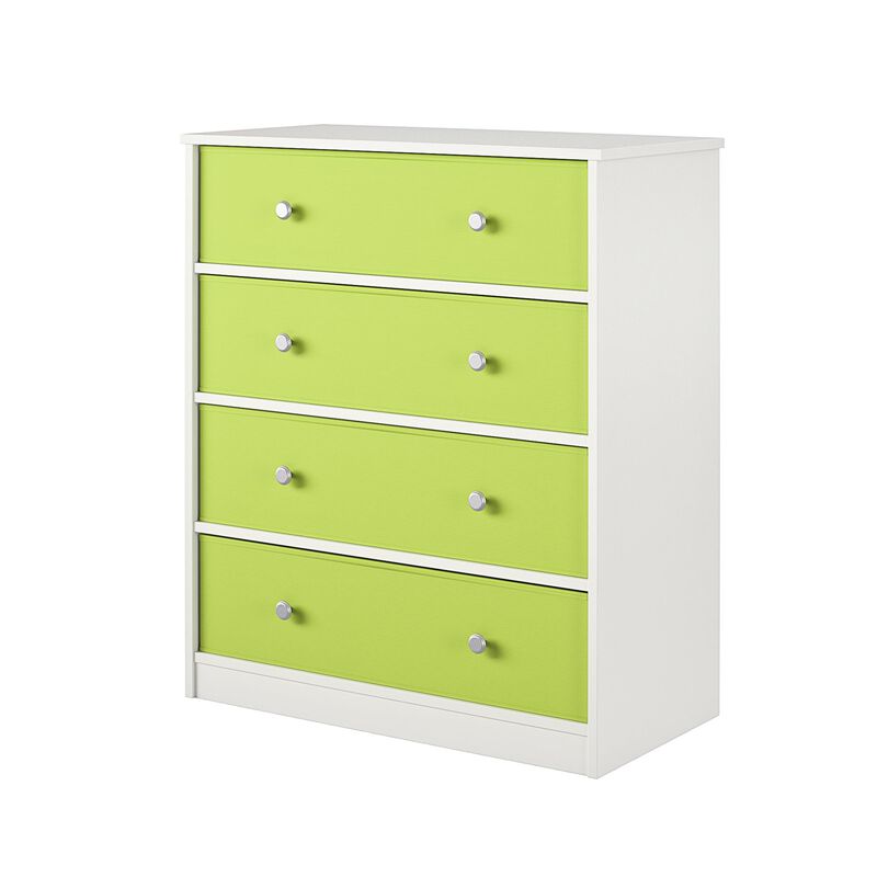 Mya Park Tall Dresser with 4 Fabric Bins