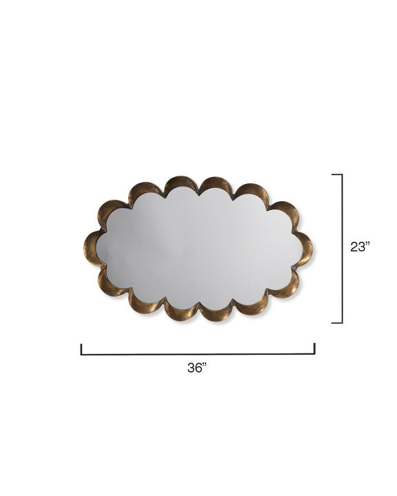 Scalloped Steel Mirror