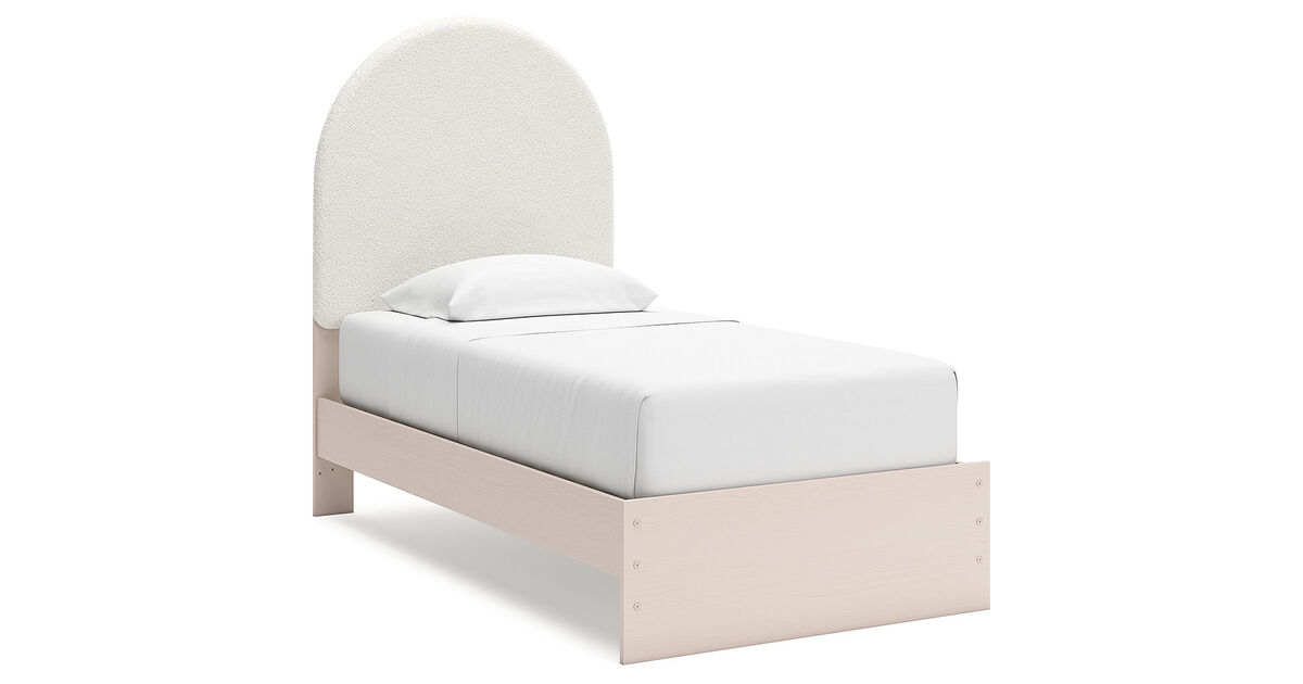 Twin Upholstered Panel Bed