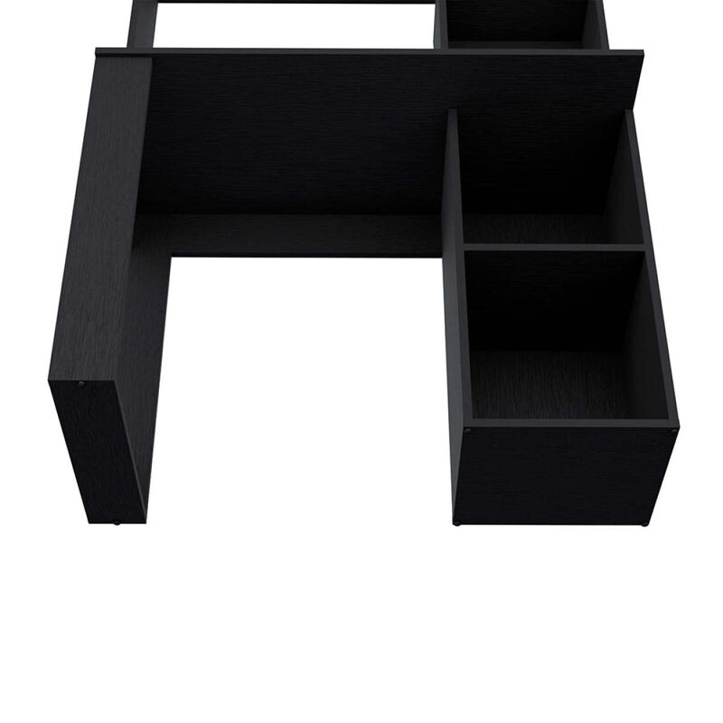 Palisades Computer Desk With Hutch And Storage Shelves Black