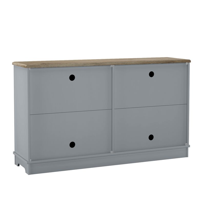 FESTIVO Farmhouse Buffet Cabinet with Glass Doors and Adjustable Shelves