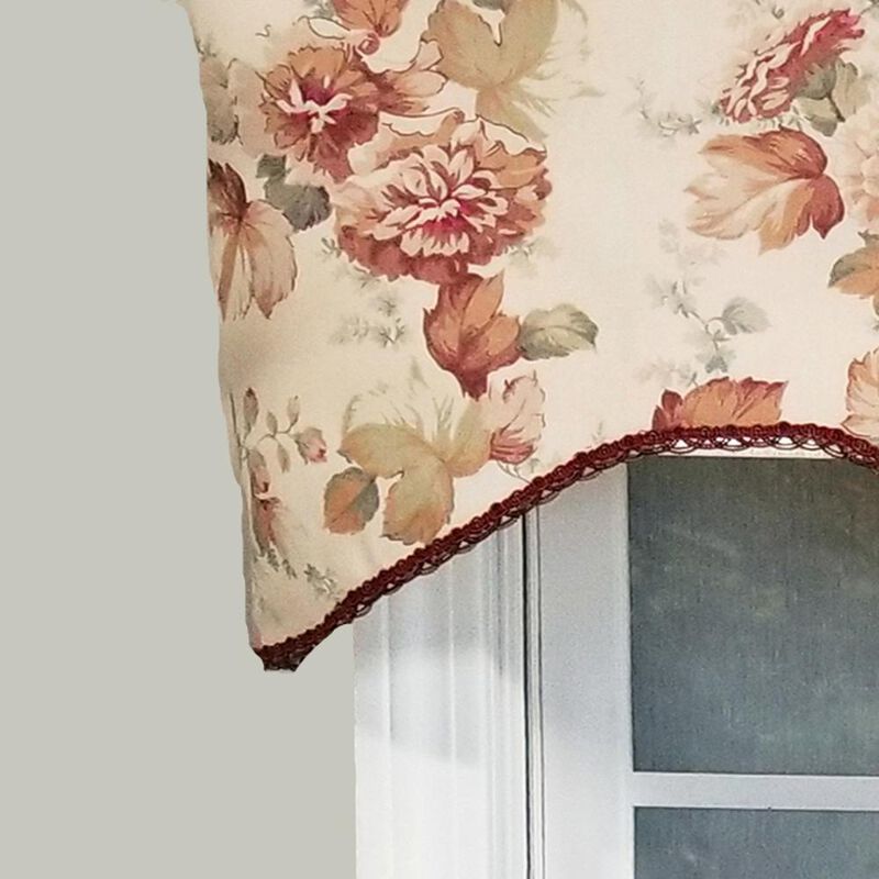 Palisade Cornice Style 3" Rod Pocket Valance 50" x 17" Tea Stain by RLF Home