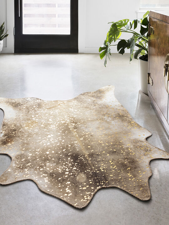 Odessa ODE01 Mocha/Sand 3'10" x 5' Rug