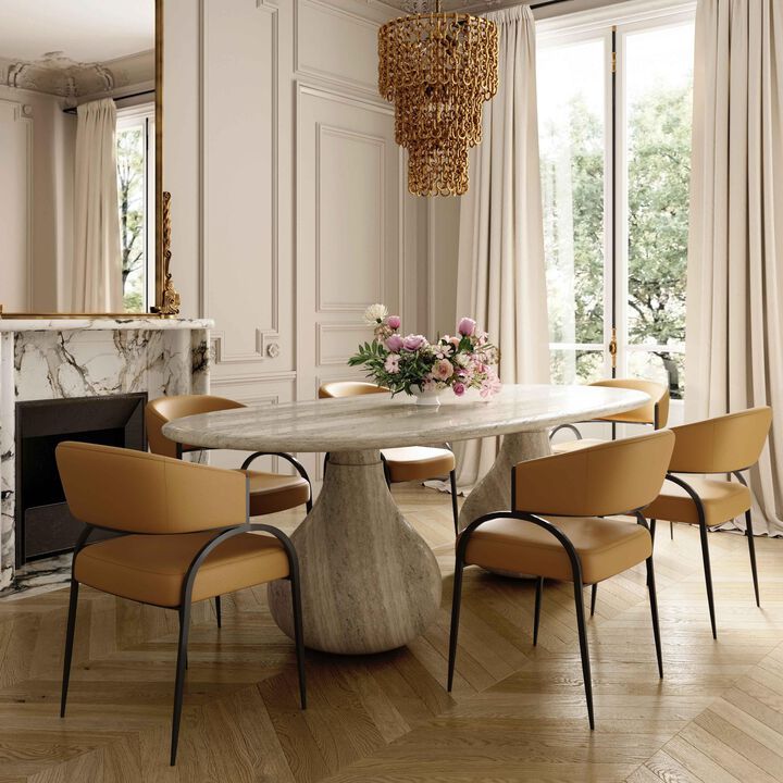 Tatum Cream Performance Vegan Leather Dining Chair
