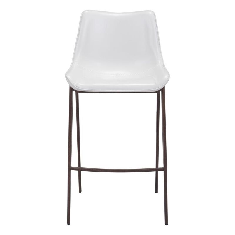 Belen Kox Magnus Bar Chair (Set of 2), White & Walnut, Belen Kox