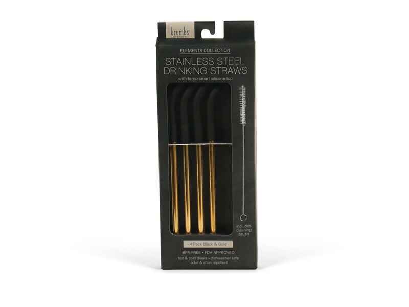 Stainless Steel 4-Pack Reusable Straws