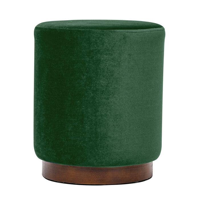 Brown Wooden Base Living Room Pouf