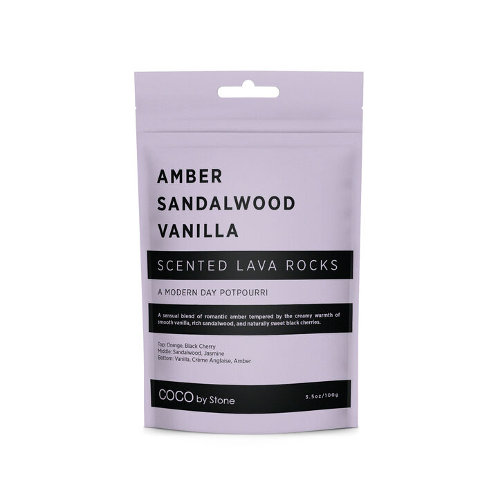 Scented Lava Rocks - Amber, Sandalwood, Vanilla