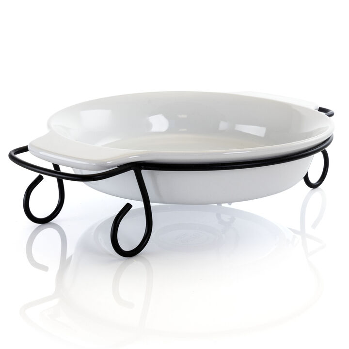 Gibson elite Gracious Dining 2 Piece Stoneware Bakeware with Metal Rack