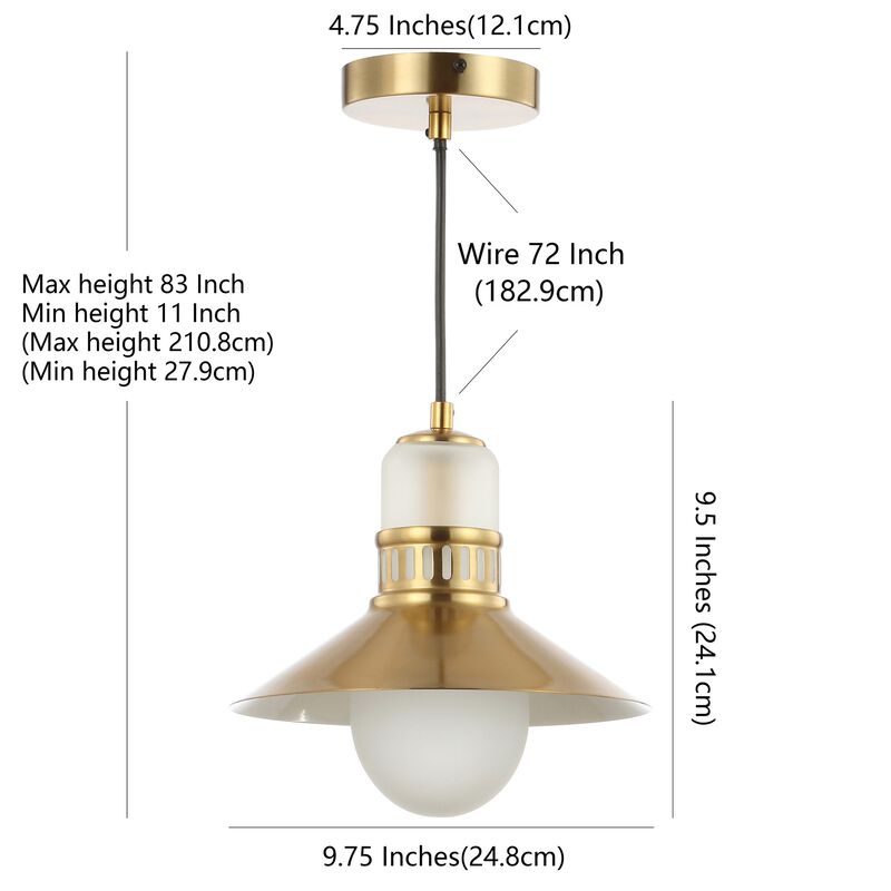 Colin Adjustable Iron/Glass Retro Hurricane LED Pendant
