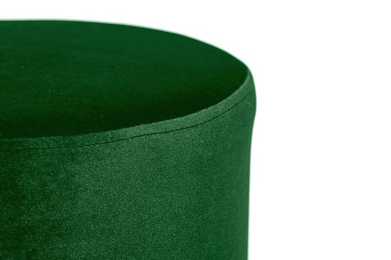 Brown Wooden Base Living Room Pouf