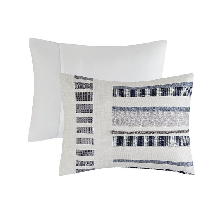 Gracie Mills Oconnor 3 Piece Boho Cotton Printed Comforter Set with Trims