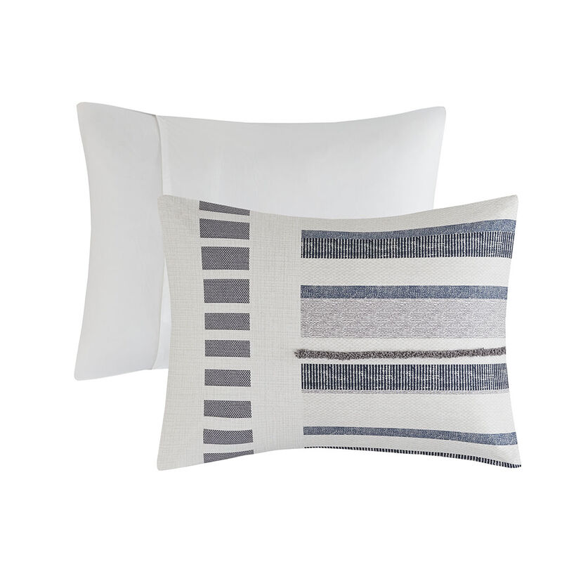 Gracie Mills Oconnor 3 Piece Boho Cotton Printed Comforter Set with Trims