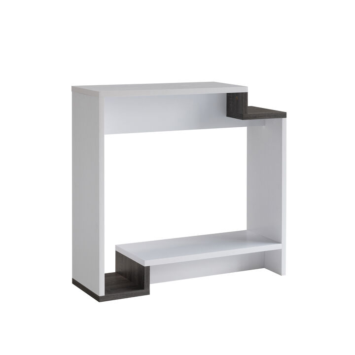 Console White Distressed Grey