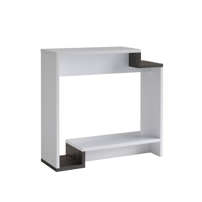 Console White Distressed Grey