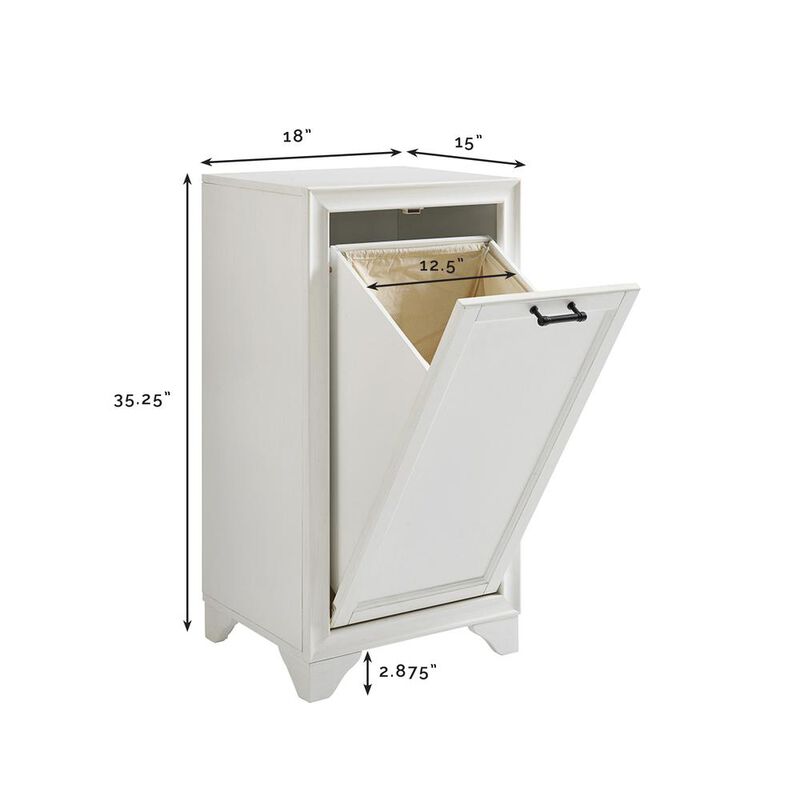 Crosley Furniture Tara Linen Hamper White
