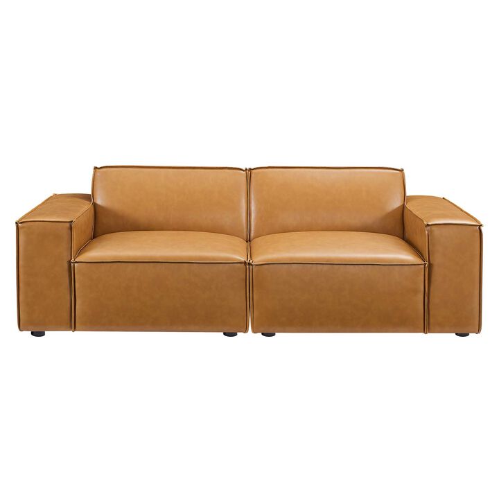 Restore Vegan Leather Loveseat Tan EEI-4707-TAN