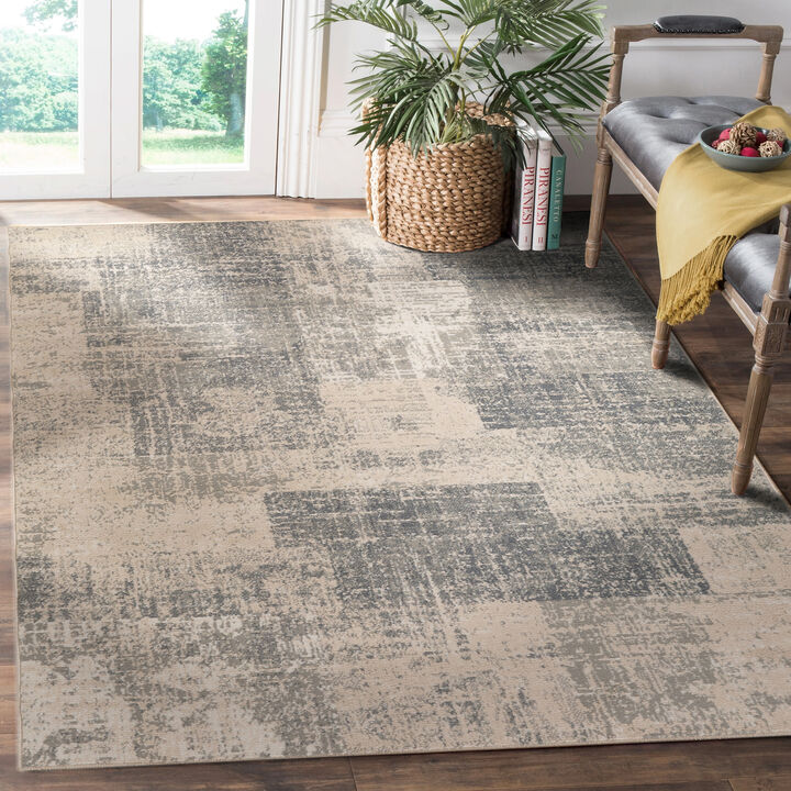 Alpine Cel Light Blue Abstract Area Rug 5'3" x 7'6"