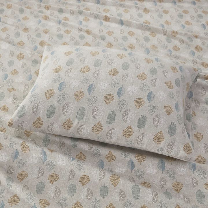 Gracie Mills Persephone 4-Peice Cotton Flannel Sheet Set