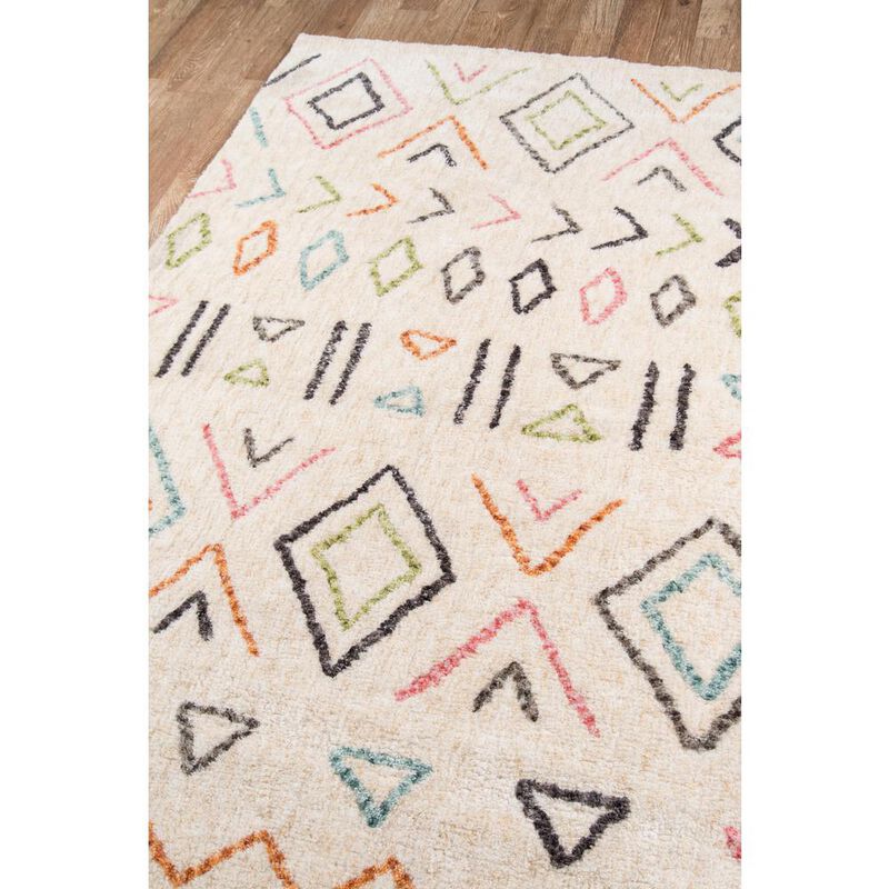 Novogratz Contemporary Rectangle Area Rug, Ivory, 7'6 X 9'6