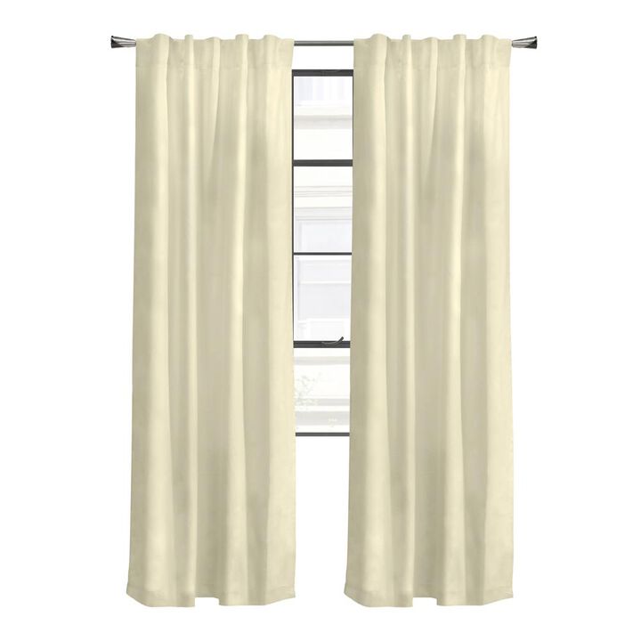 Thermalogic Weathermate Topsions Room Darkening Provides Daytime and Nighttime Privacy Curtain Panel Pair Each 40" x 84" Natural