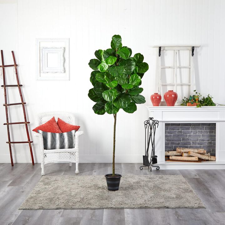 Hivvago 6.5 Feet Fiddle Leaf Artificial Tree