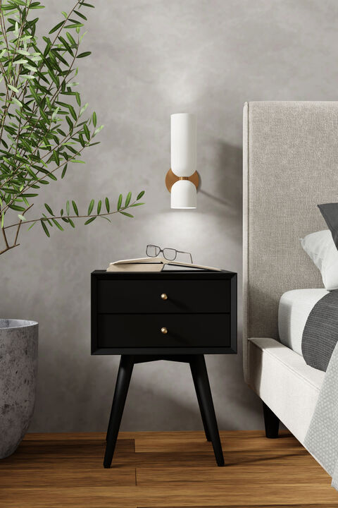 Flynn Small Nightstand, Black
