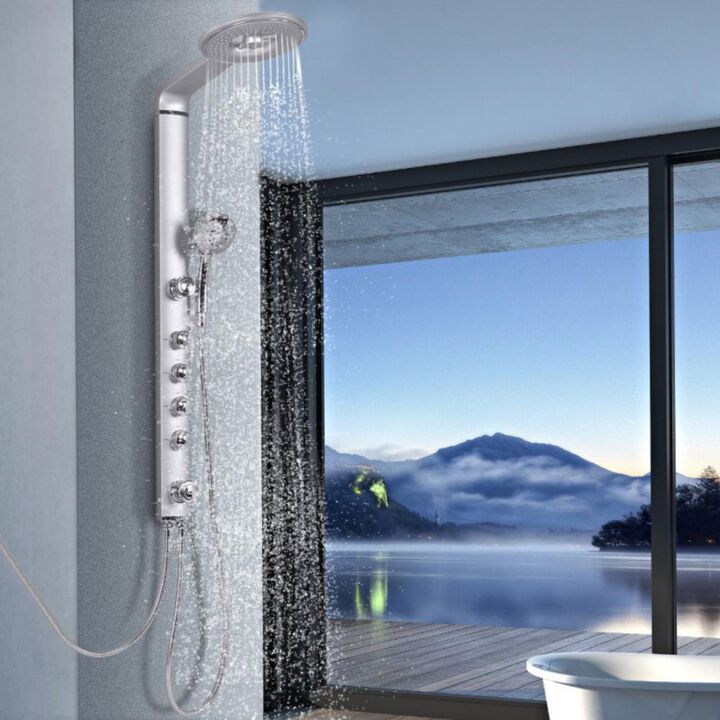 Shower Column with Massage Jets and Hand Shower for Spa-Like Bathroom Experience