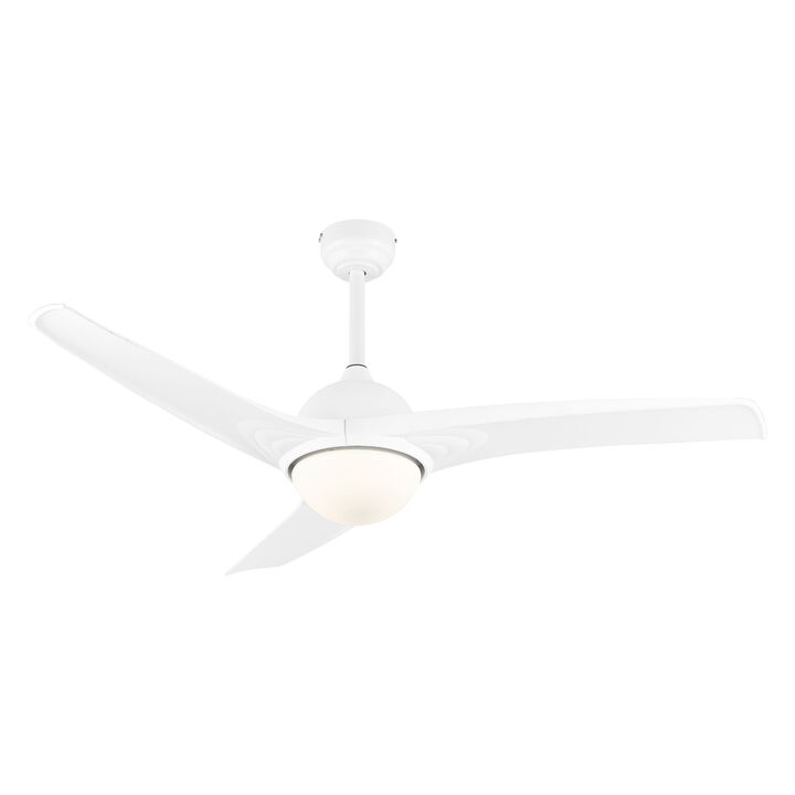 Sully Contemporary Industrial Iron/Plastic Integrated LED Ceiling Fan