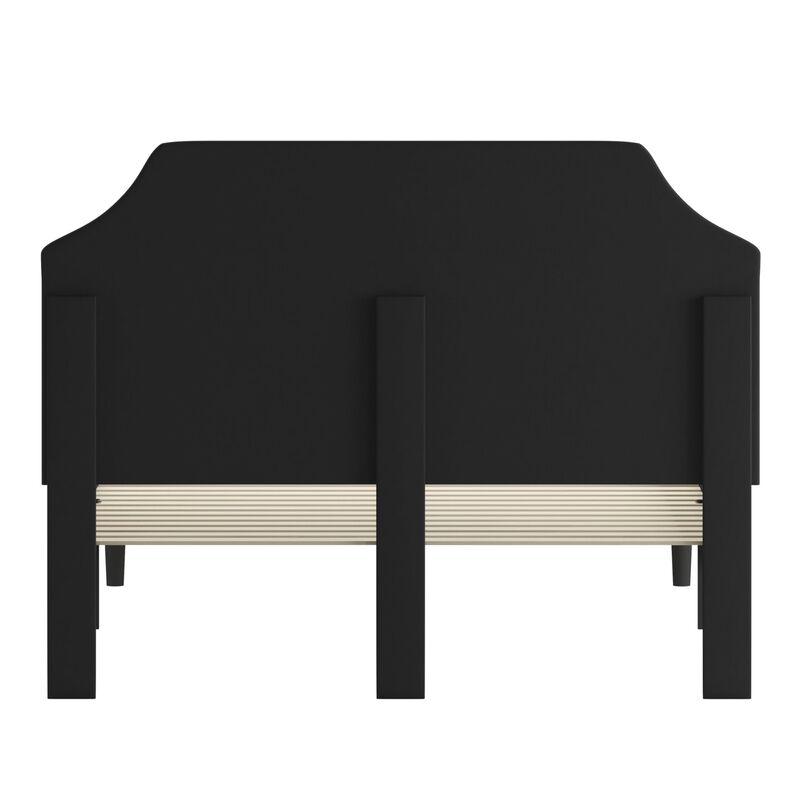 Flash Furniture Brighton Queen Size Tufted Upholstered Platform Bed in Black Fabric
